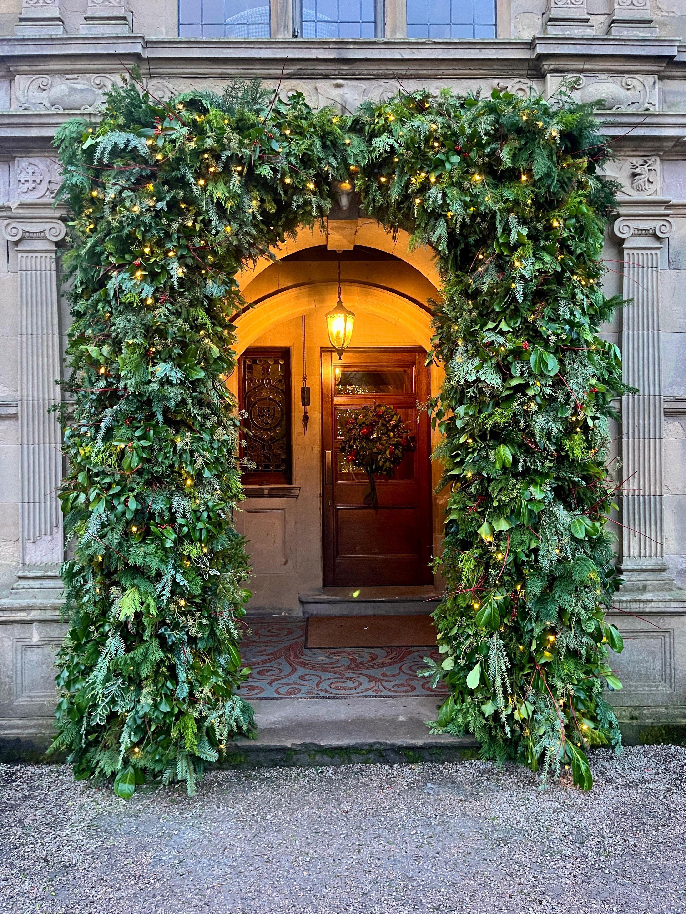 Front archway with foliage