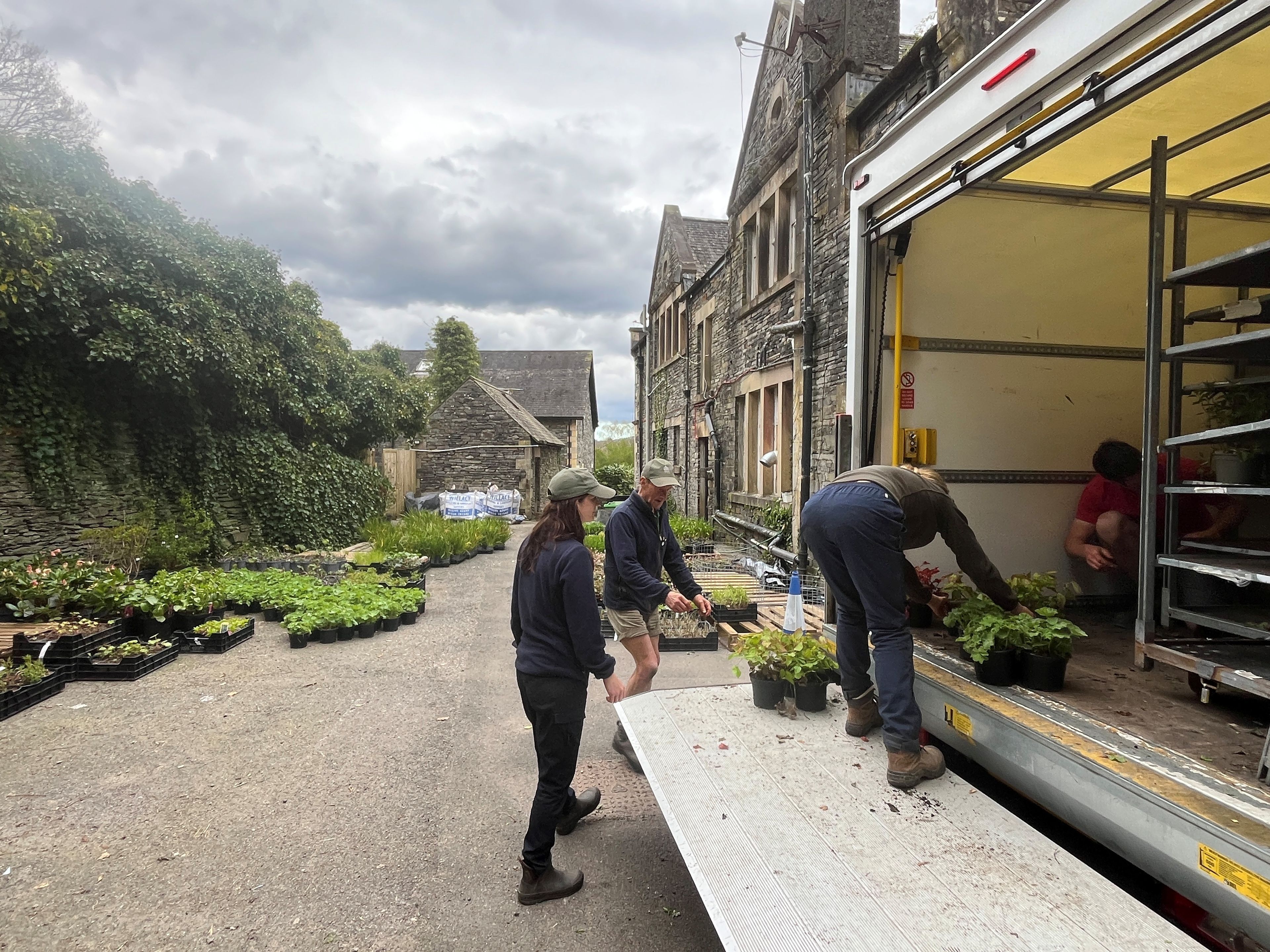Delivery of plants at Langdale Chase