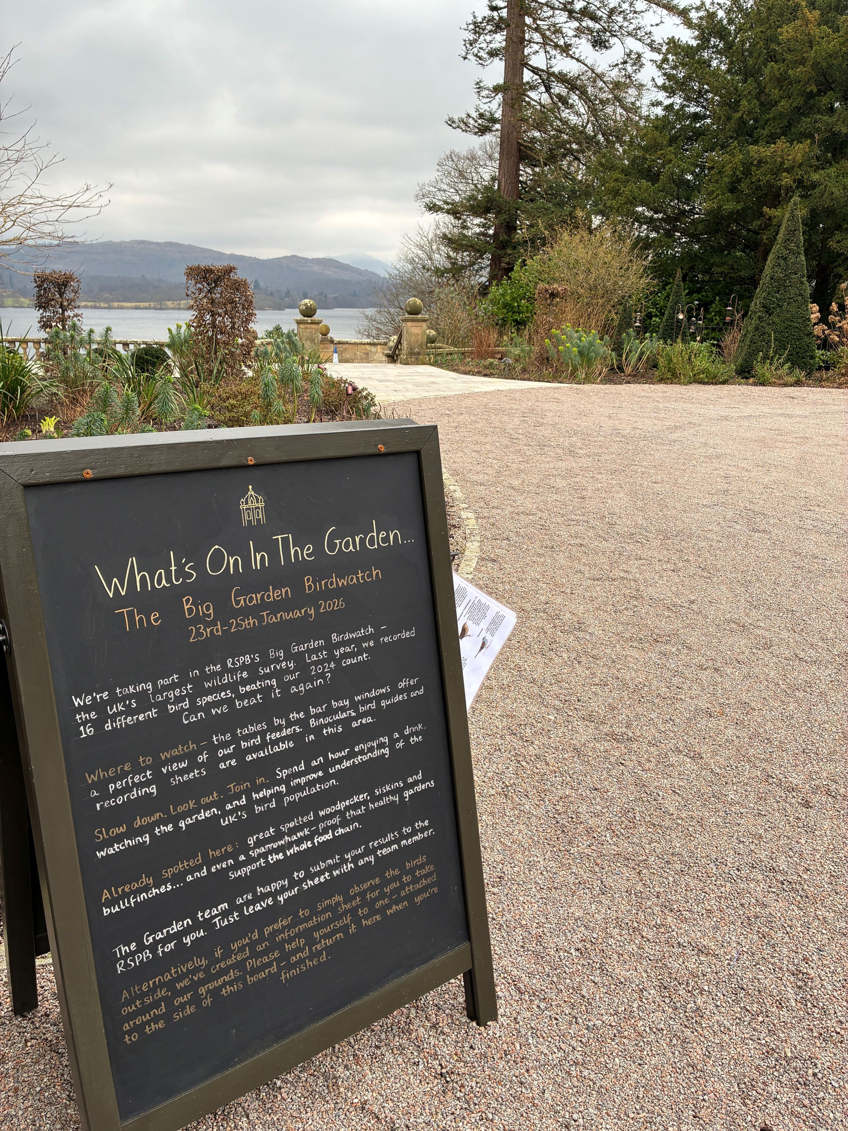 Big Garden Birdwatch interpretation board