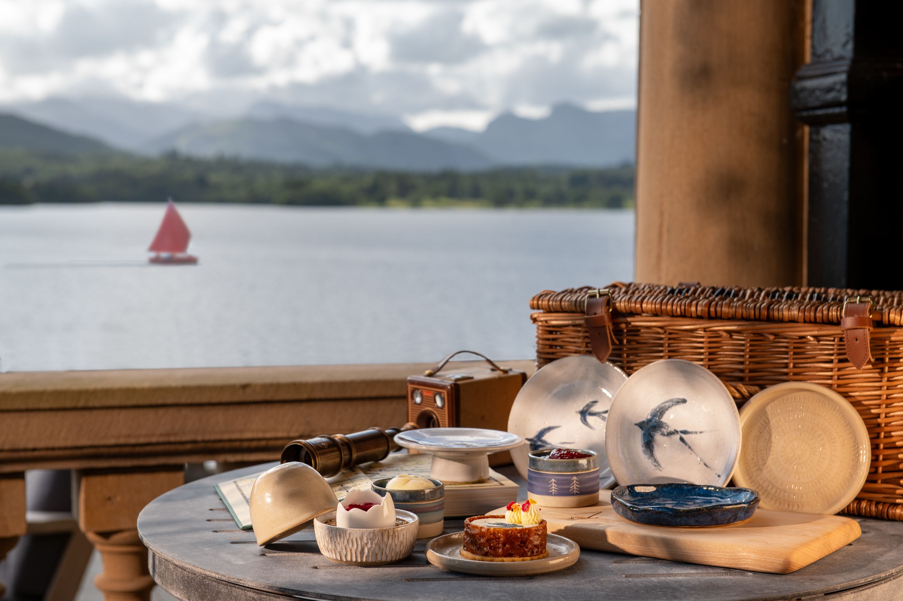 Table by lake windermere