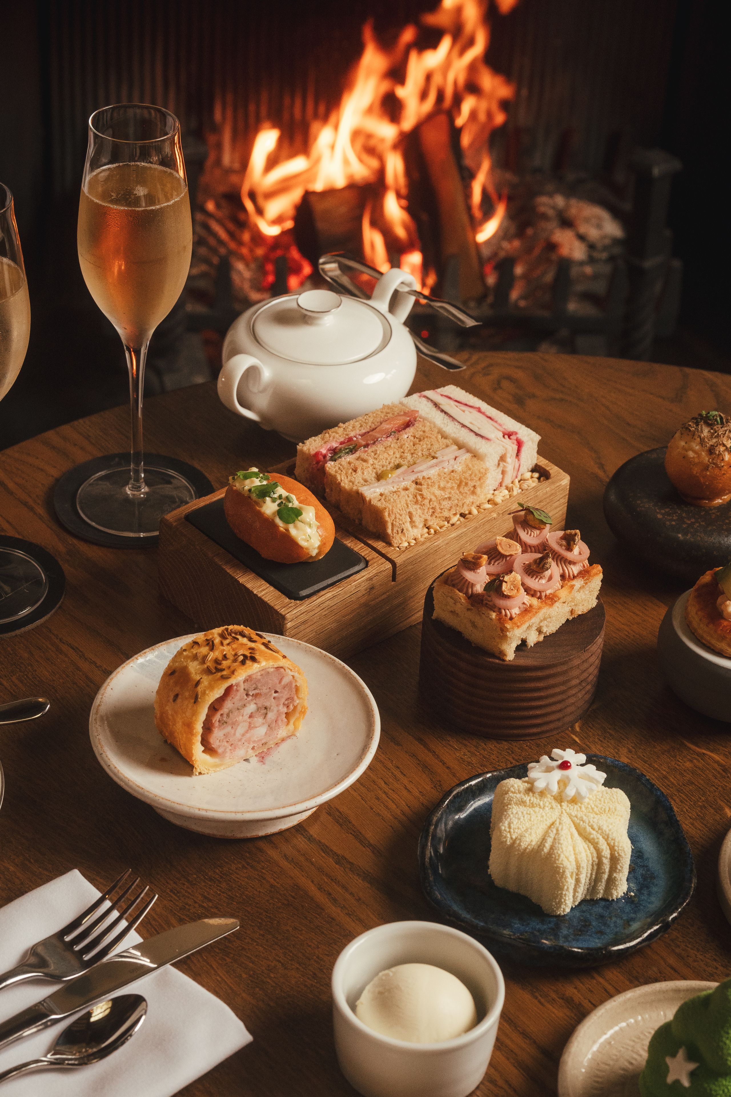 Festive afternoon tea sandwiches